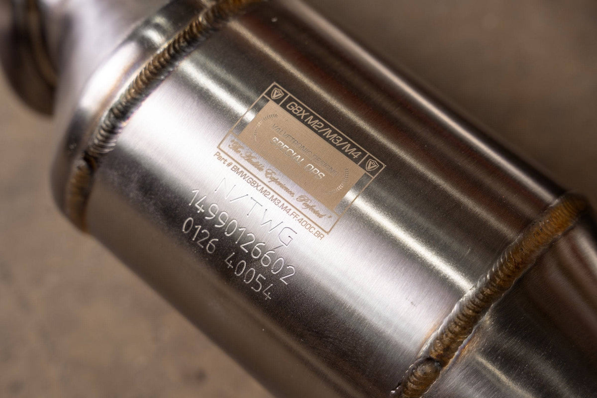 Kies-Motorsports Valvetronic Designs BMW G80/G82/G83/G87 M2 / M3 / M4 400 Cell Catted Downpipes
