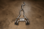 Kies-Motorsports Valvetronic Designs BMW G80/G82/G83 M3 / M4 HFD Midpipe FULL SYSTEM (CATBACK) / BRUSHED T304 STAINLESS STEEL / (4) FORGED CARBON FIBER (3.5 OUTLET)