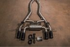 Kies-Motorsports Valvetronic Designs BMW G8x M3 / M4 Valved Sport Exhaust System AXLEBACK / BRUSHED T304 STAINLESS STEEL / (4) BLACK (3.5 OUTLET)