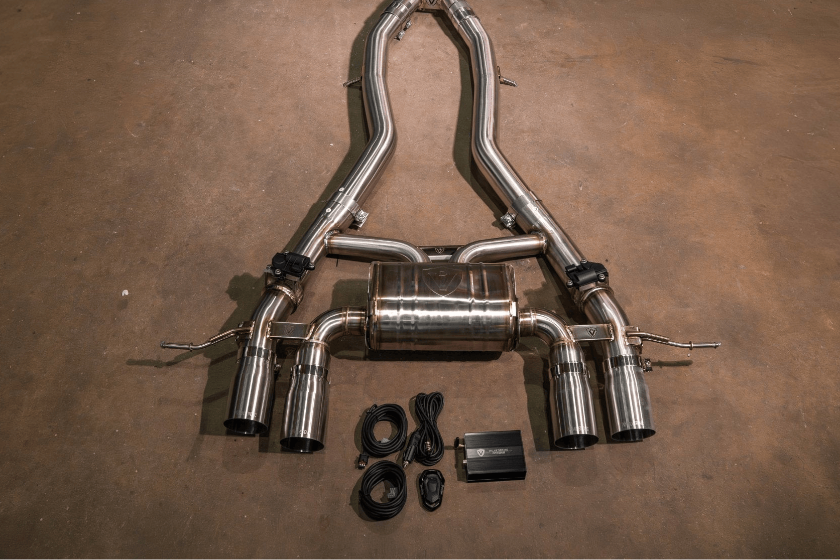 Kies-Motorsports Valvetronic Designs BMW G8x M3 / M4 Valved Sport Exhaust System AXLEBACK / BRUSHED T304 STAINLESS STEEL / (4) BRUSHED STEEL (3.5 OUTLET)
