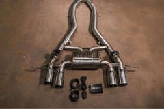 Kies-Motorsports Valvetronic Designs BMW G8x M3 / M4 Valved Sport Exhaust System AXLEBACK / BRUSHED T304 STAINLESS STEEL / (4) BRUSHED STEEL (3.5 OUTLET)