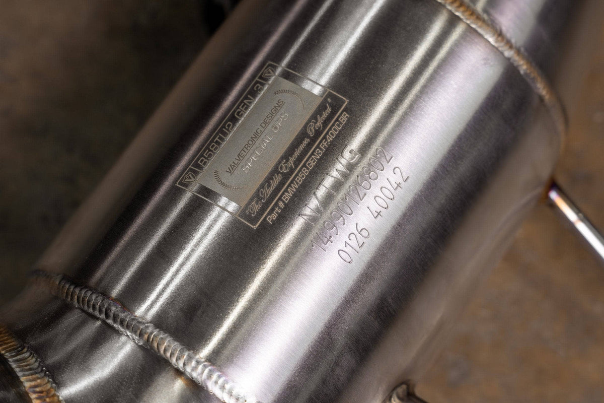Kies-Motorsports Valvetronic Designs BMW GEN3 B58N 400 Cell Catted Downpipes