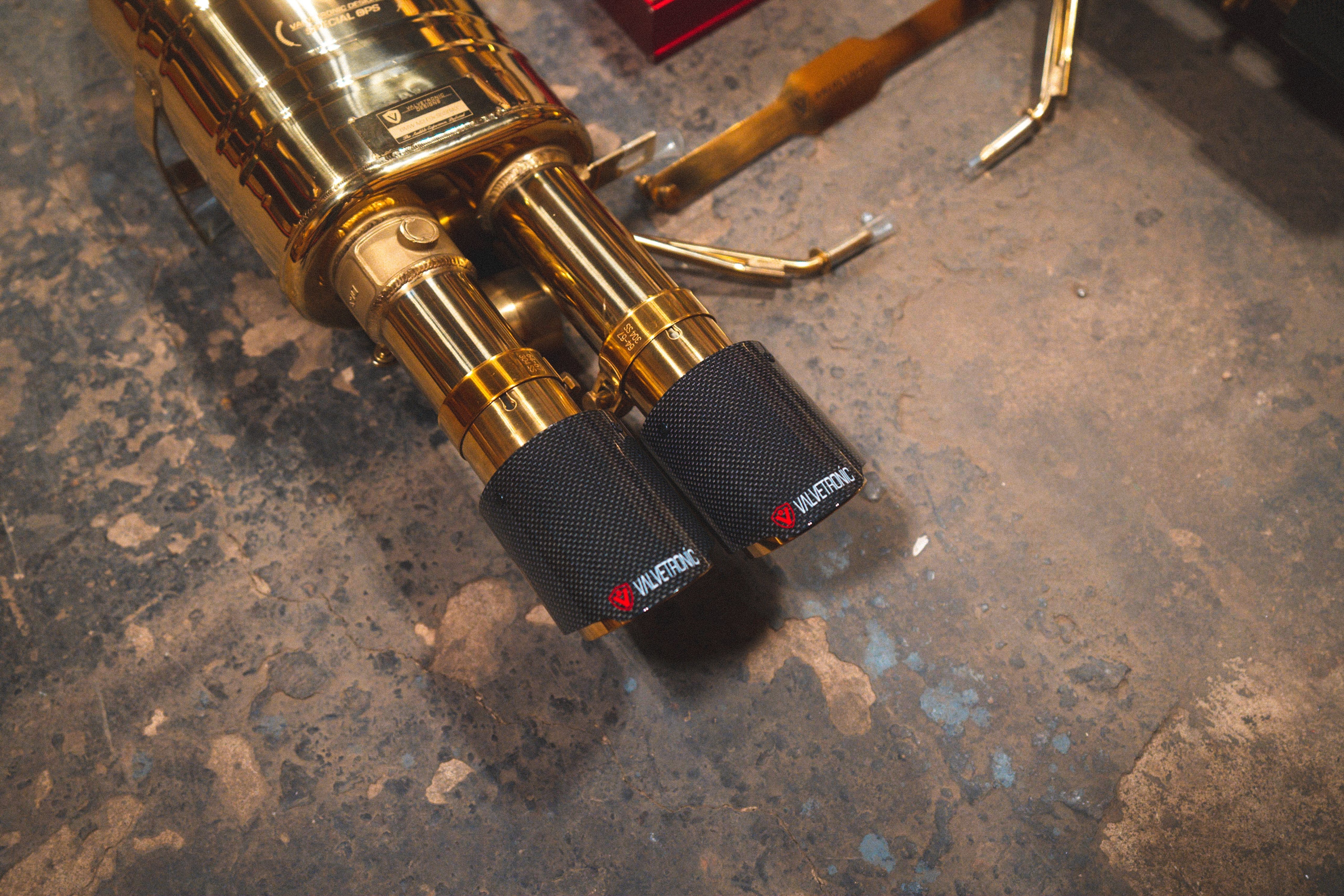 Kies-Motorsports Valvetronic Designs BMW M3 E9x V2 Valved Race Exhaust System (GOLD)