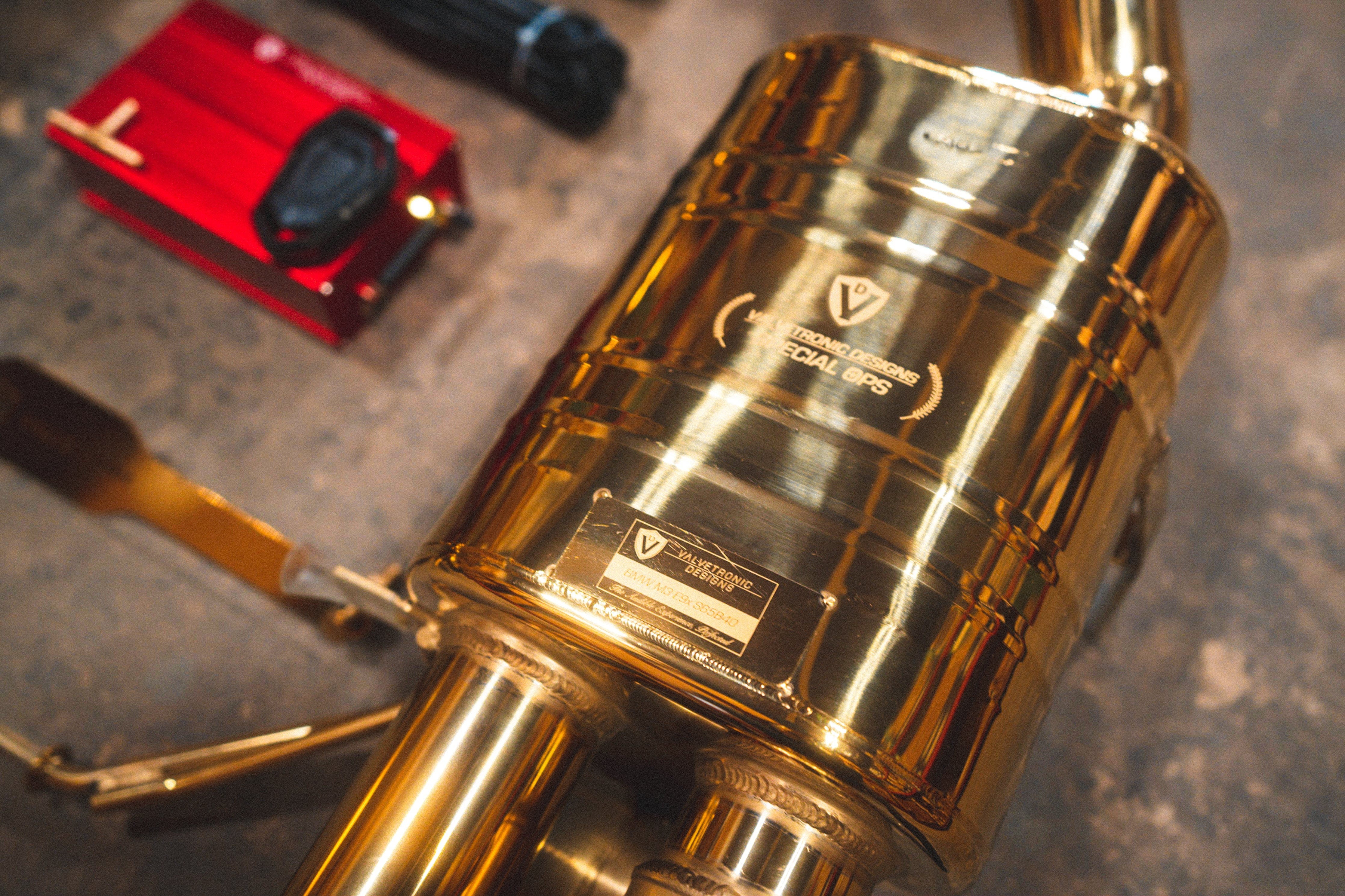 Kies-Motorsports Valvetronic Designs BMW M3 E9x V2 Valved Race Exhaust System (GOLD)