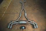 Kies-Motorsports Valvetronic Designs BMW X5M / X6M F95 / F96 VALVED SPORT EXHAUST SYSTEM BRUSHED T304 STAINLESS STEEL / (4) Brushed Steel (3.5 Inch Outlet)