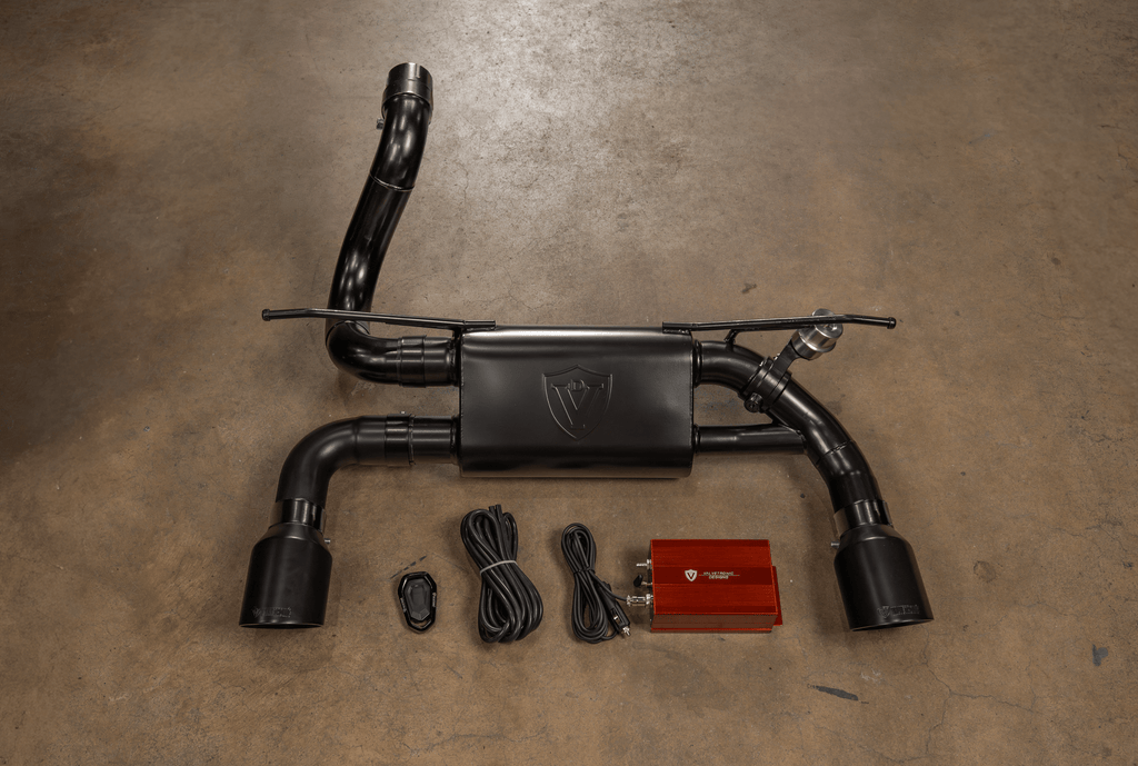 Kies-Motorsports Valvetronic Designs Jeep JLU/JL Wrangler Blackbear™ Valved Exhaust System Blackbear™ Valved Axleback Rear Section / 3.6L Naturally aspirated V6