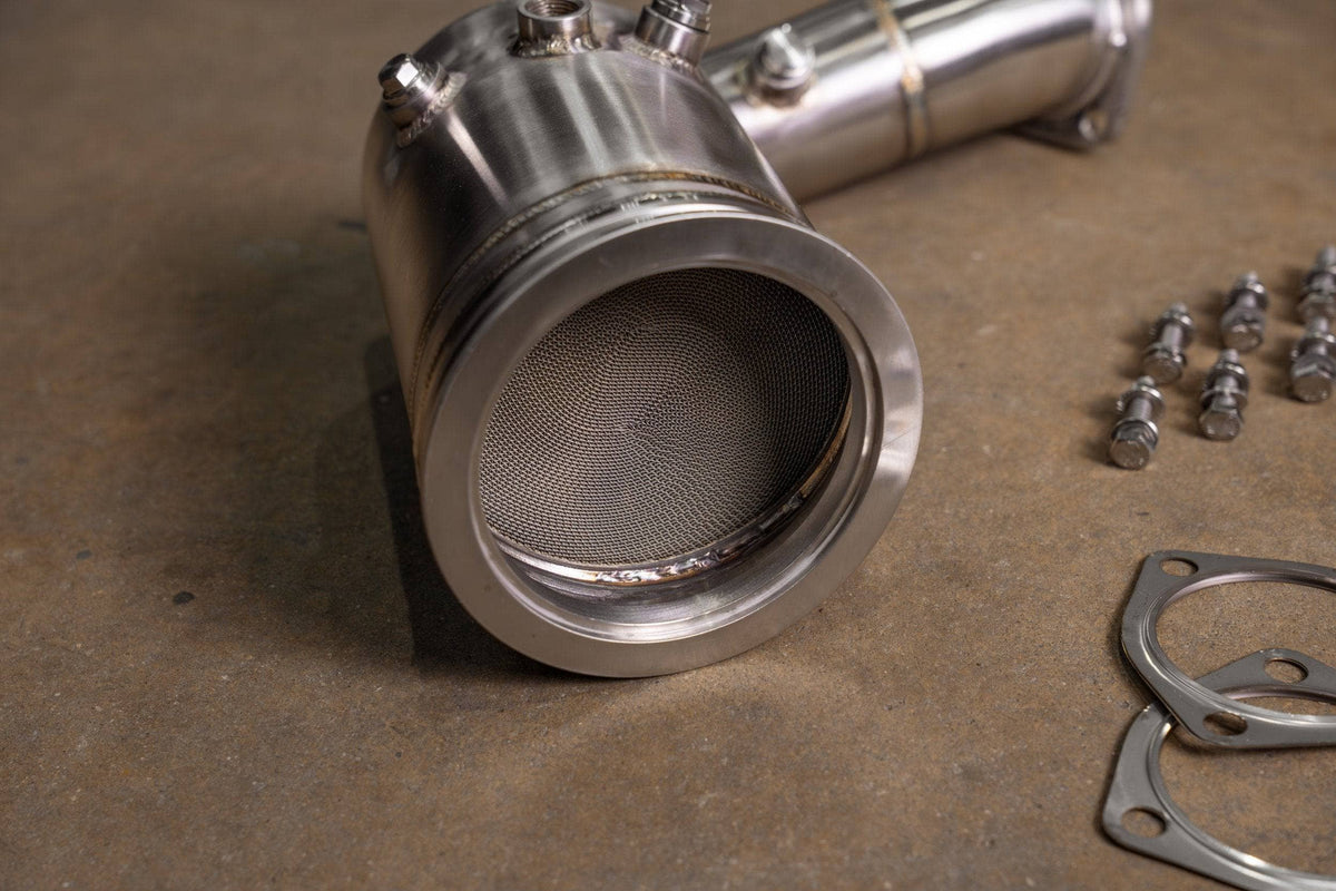 Kies-Motorsports Valvetronic Designs Porsche Cayenne Turbo S/GT/GTS 400 Cell Catted Downpipes