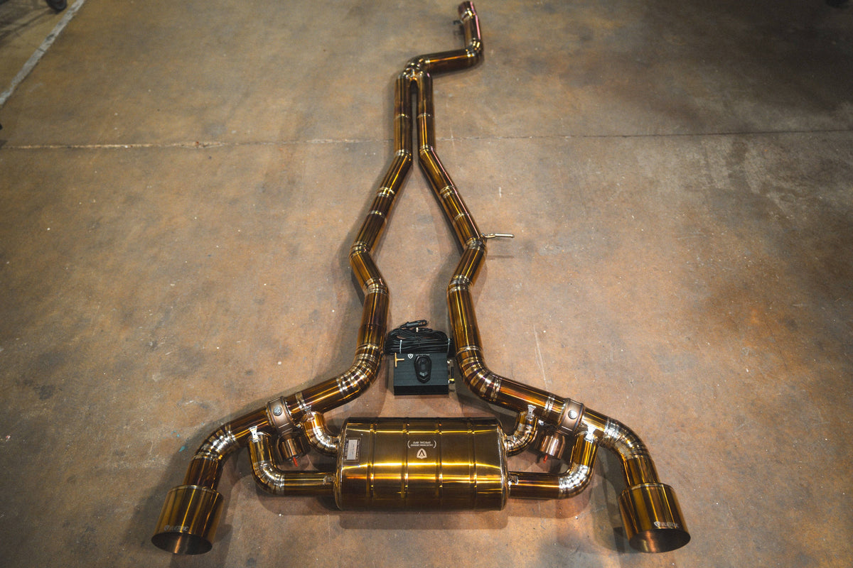 Kies-Motorsports Valvetronic Designs Toyota Supra A90 / A91 Valved Sport Exhaust System Titanium Main image