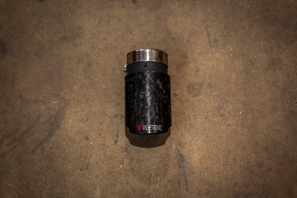 Kies-Motorsports Valvetronic Designs Valvetronic Designs Exhaust Tips (SINGLES) 3.0 / 76MM / Forged Carbon Fiber