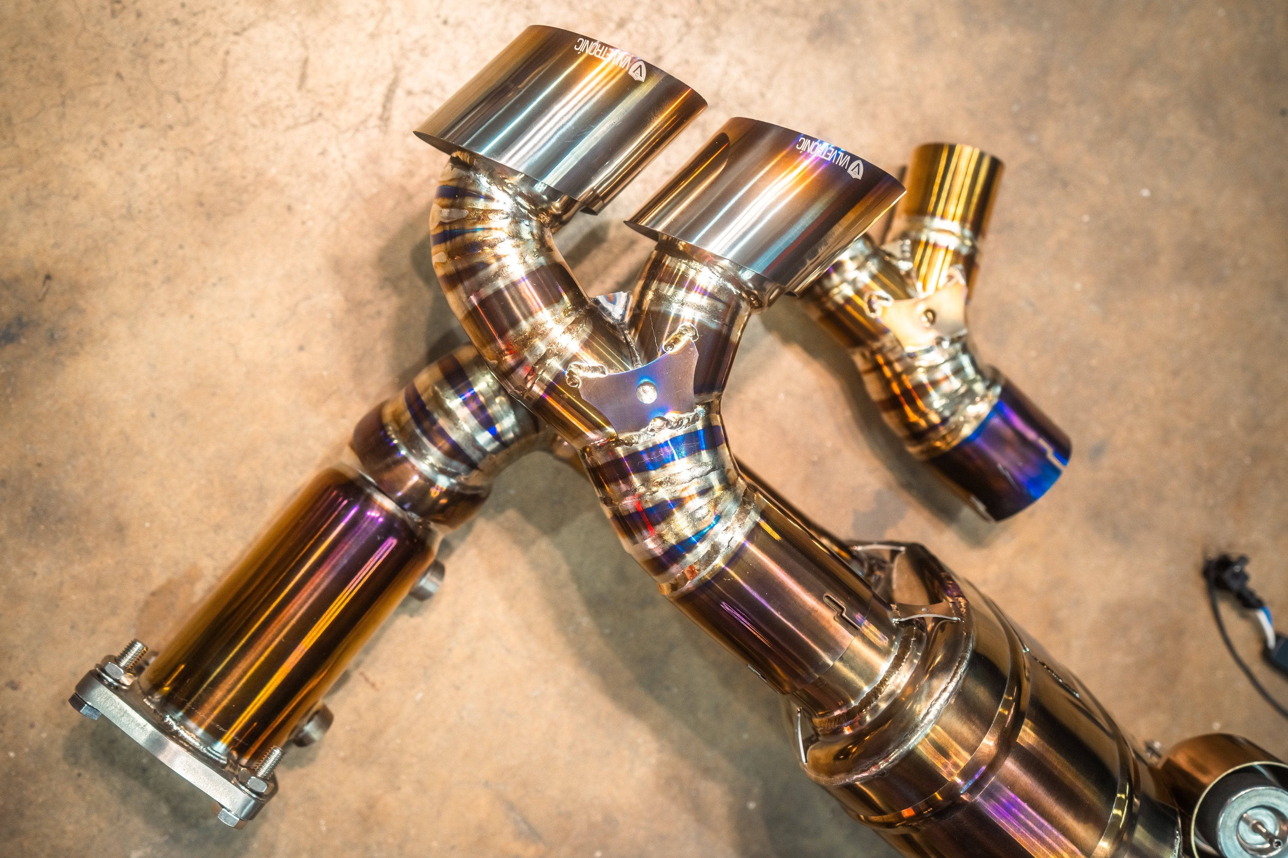 Kies-Motorsports Valvetronic Designs Valvetronic Valved Race Exhaust System for Porsche 911 Turbo 991.1 / 991.2 Grade 5 Titanium