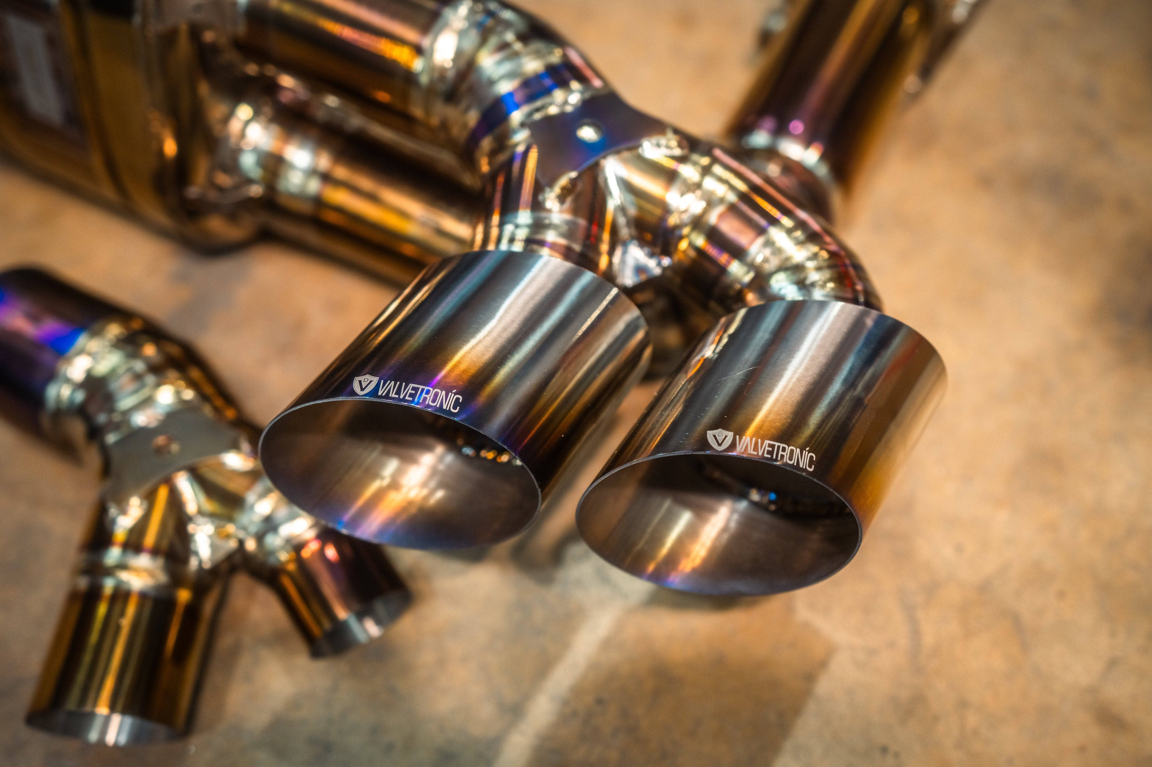 Kies-Motorsports Valvetronic Designs Valvetronic Valved Race Exhaust System for Porsche 911 Turbo 991.1 / 991.2 Grade 5 Titanium