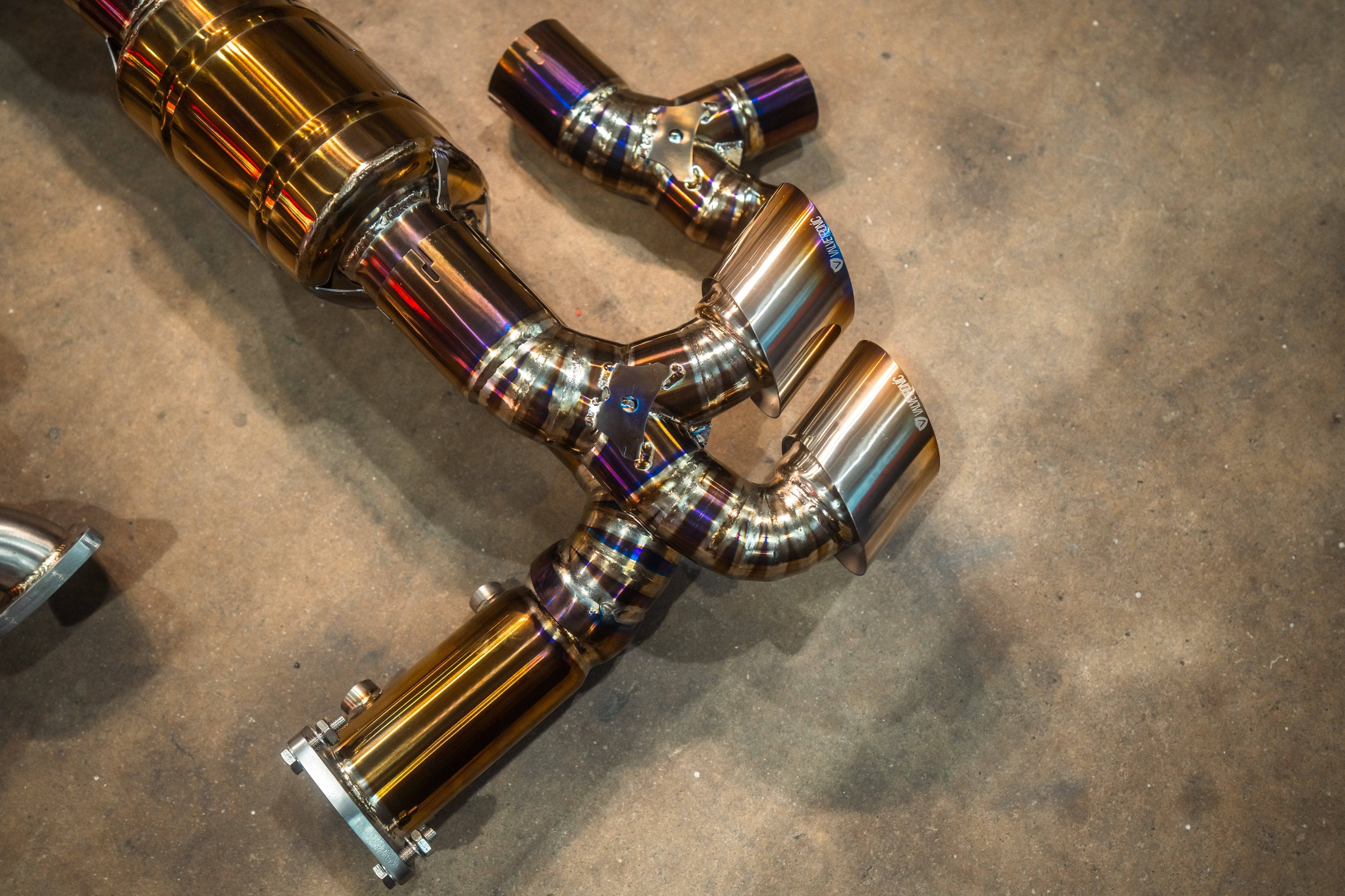 Kies-Motorsports Valvetronic Designs Valvetronic Valved Race Exhaust System for Porsche 911 Turbo 991.1 / 991.2 Grade 5 Titanium