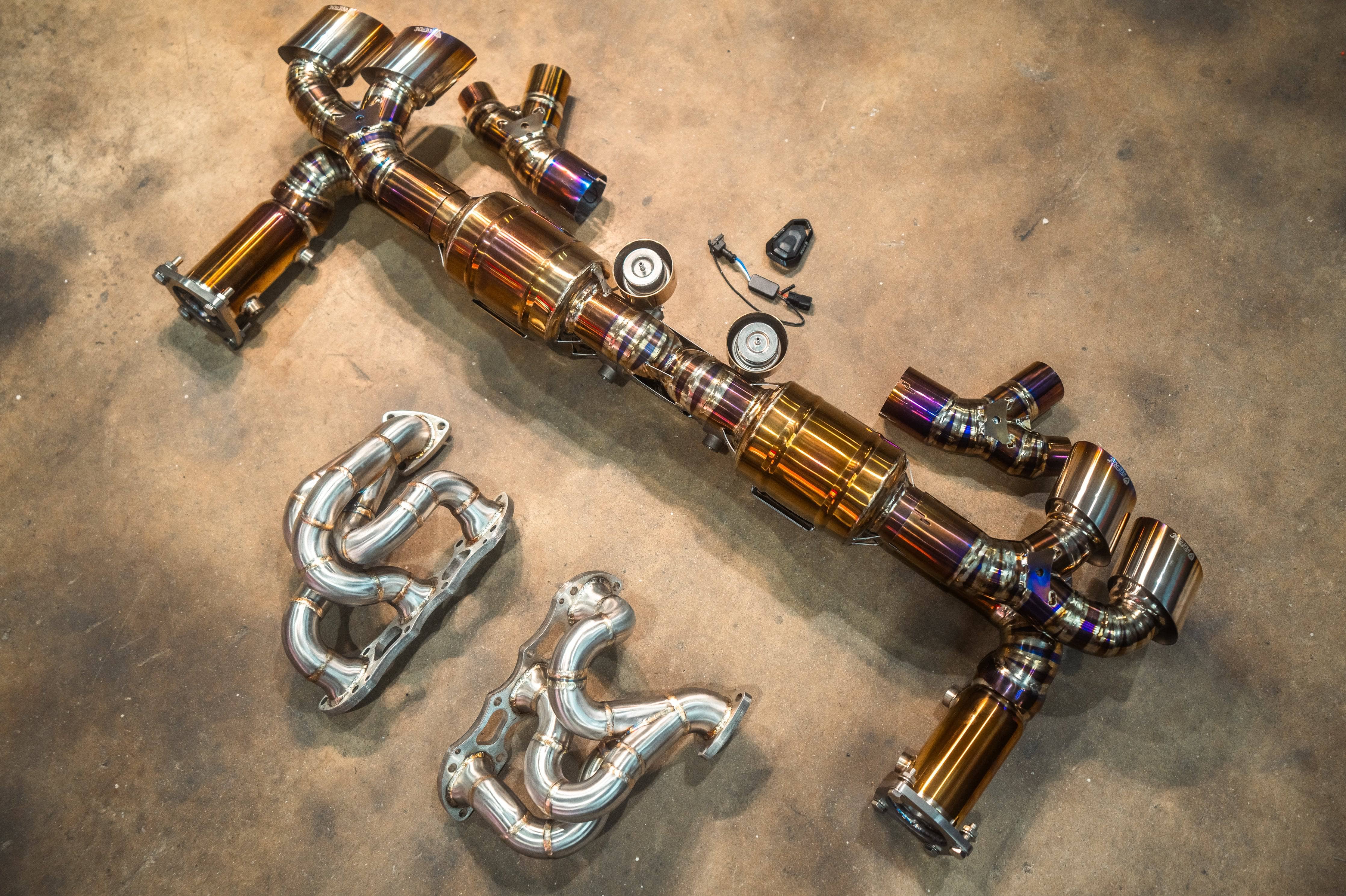 Kies-Motorsports Valvetronic Designs Valvetronic Valved Race Exhaust System for Porsche 911 Turbo 991.1 / 991.2 Grade 5 Titanium