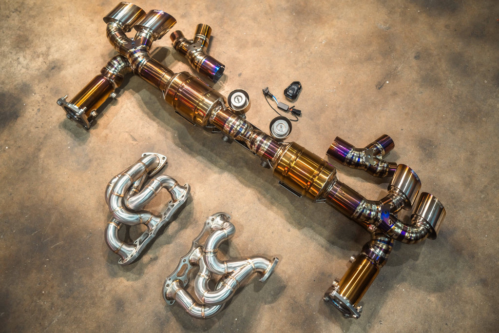 Kies-Motorsports Valvetronic Designs Valvetronic Valved Race Exhaust System for Porsche 911 Turbo 991.1 / 991.2 Grade 5 Titanium