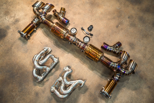 Kies-Motorsports Valvetronic Designs Valvetronic Valved Race Exhaust System for Porsche 911 Turbo 991.1 / 991.2 Grade 5 Titanium