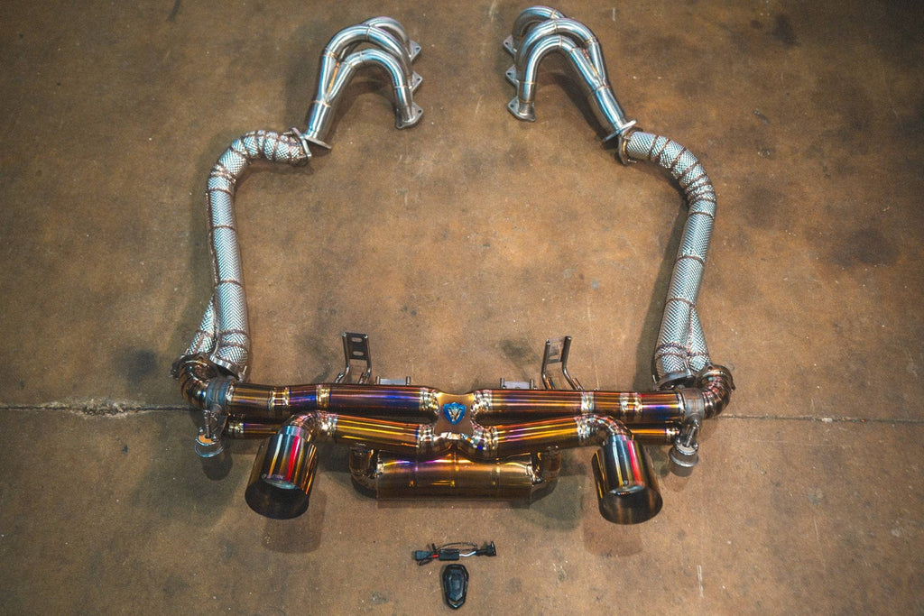 Kies-Motorsports Valvetronic Designs Valvetronic Valved Sport Exhaust System for Porsche 718 GT4 / Boxter Spyder '+ Free Flow Over Axle Pipes + F1 Race Headers