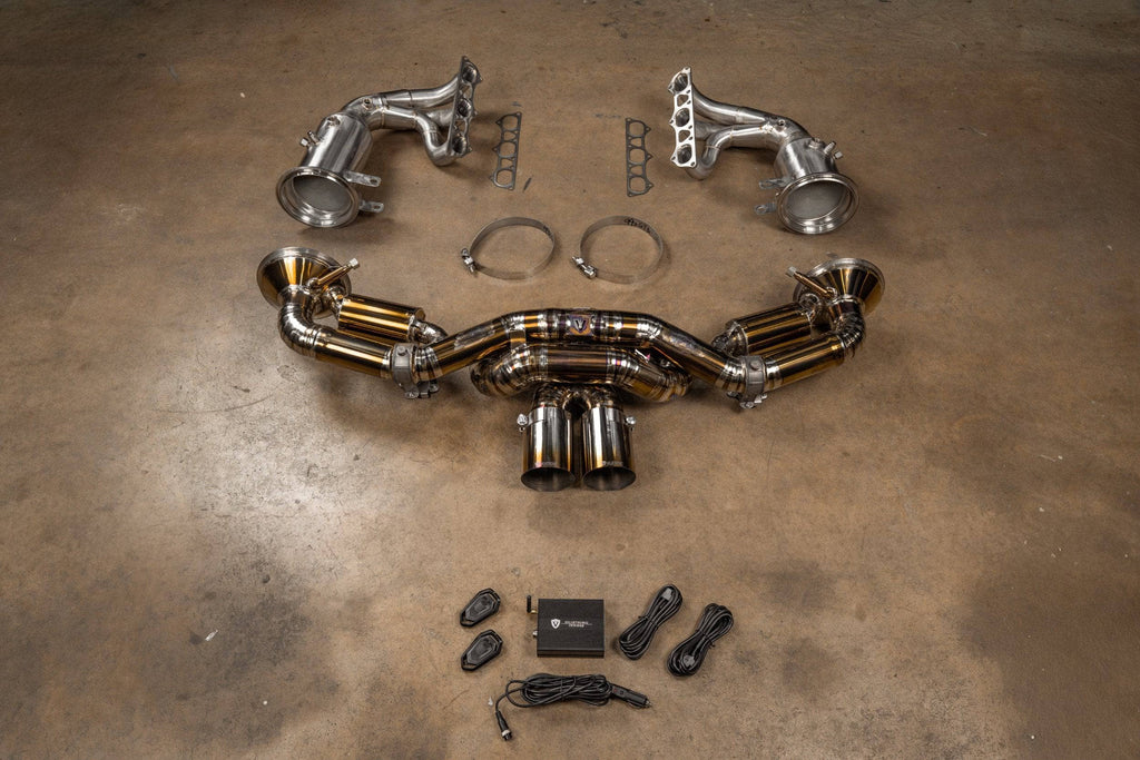 Kies-Motorsports Valvetronic Designs Valvetronic Valved Sport Exhaust System for Porsche 992 GT3/RS F1 Valved Package / + 400 Cell Catted Headers / Grade 5 titanium