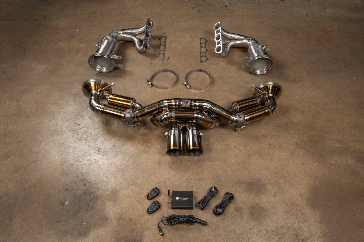Kies-Motorsports Valvetronic Designs Valvetronic Valved Sport Exhaust System for Porsche 992 GT3/RS F1 Valved Package / + 400 Cell Catted Headers / Grade 5 titanium