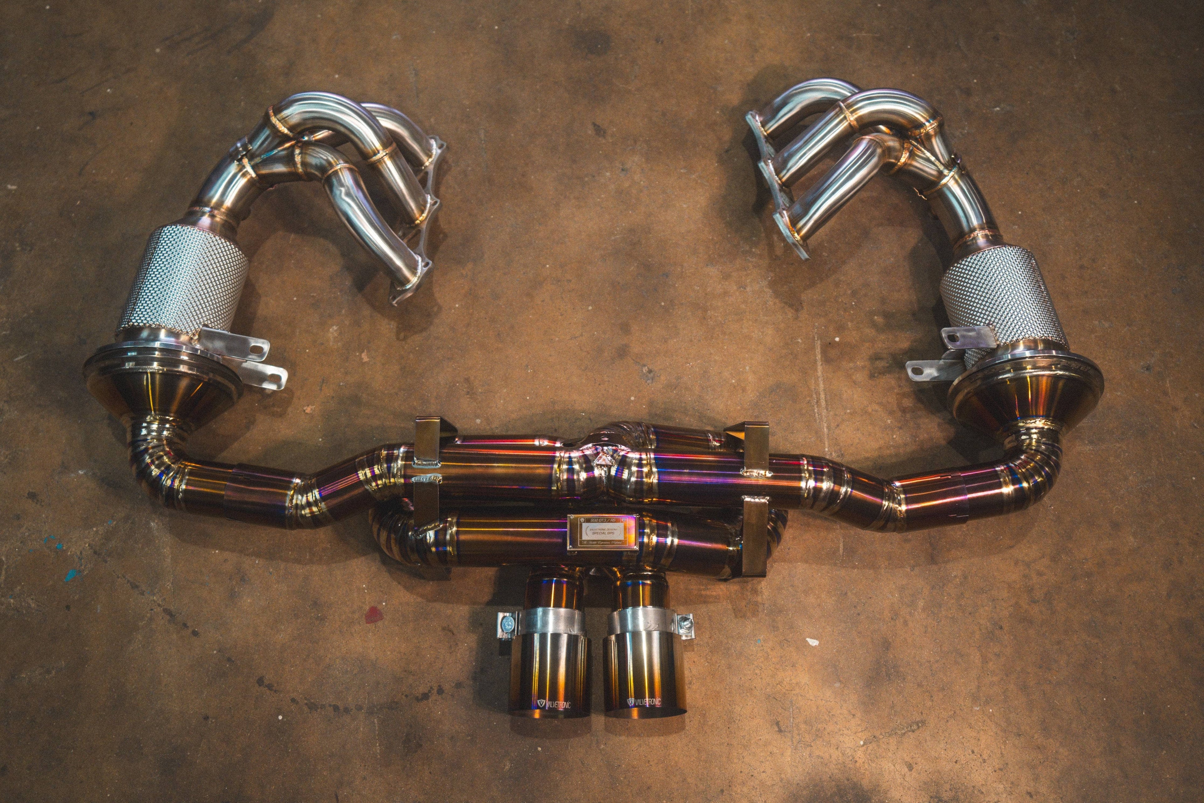Kies-Motorsports Valvetronic Designs Valvetronic Valved Sport Exhaust System for Porsche 992 GT3/RS Non Valved RSR Package / '+ RACE Free Flow headers / Grade 5 titanium