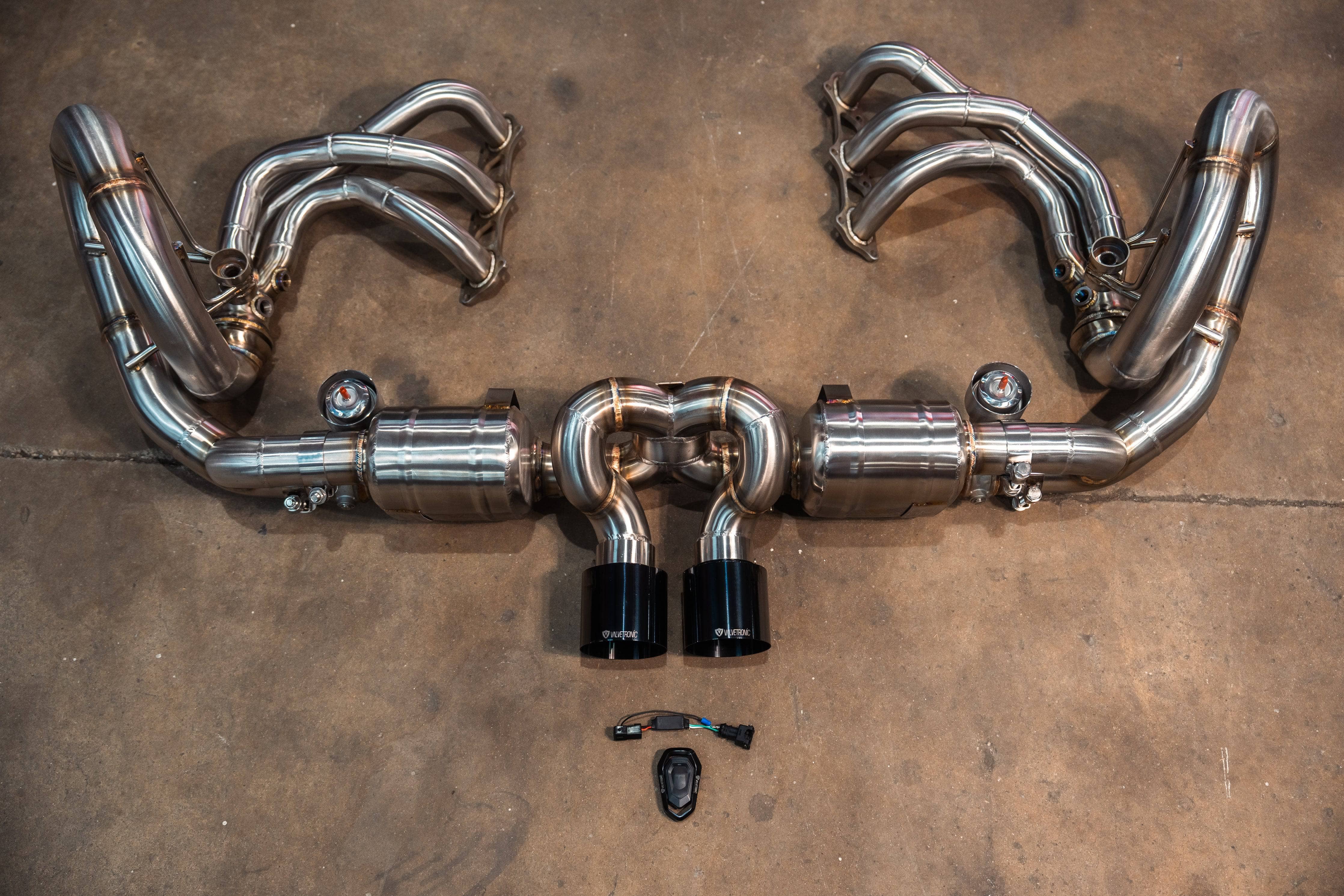 Kies-Motorsports Valvetronic Designs Valvetronic Valved Sport Exhaust System for Porsche GT3 991.1 / 991.2 '+ FREE FLOW RACE HEADERS / Stainless Steel Main image