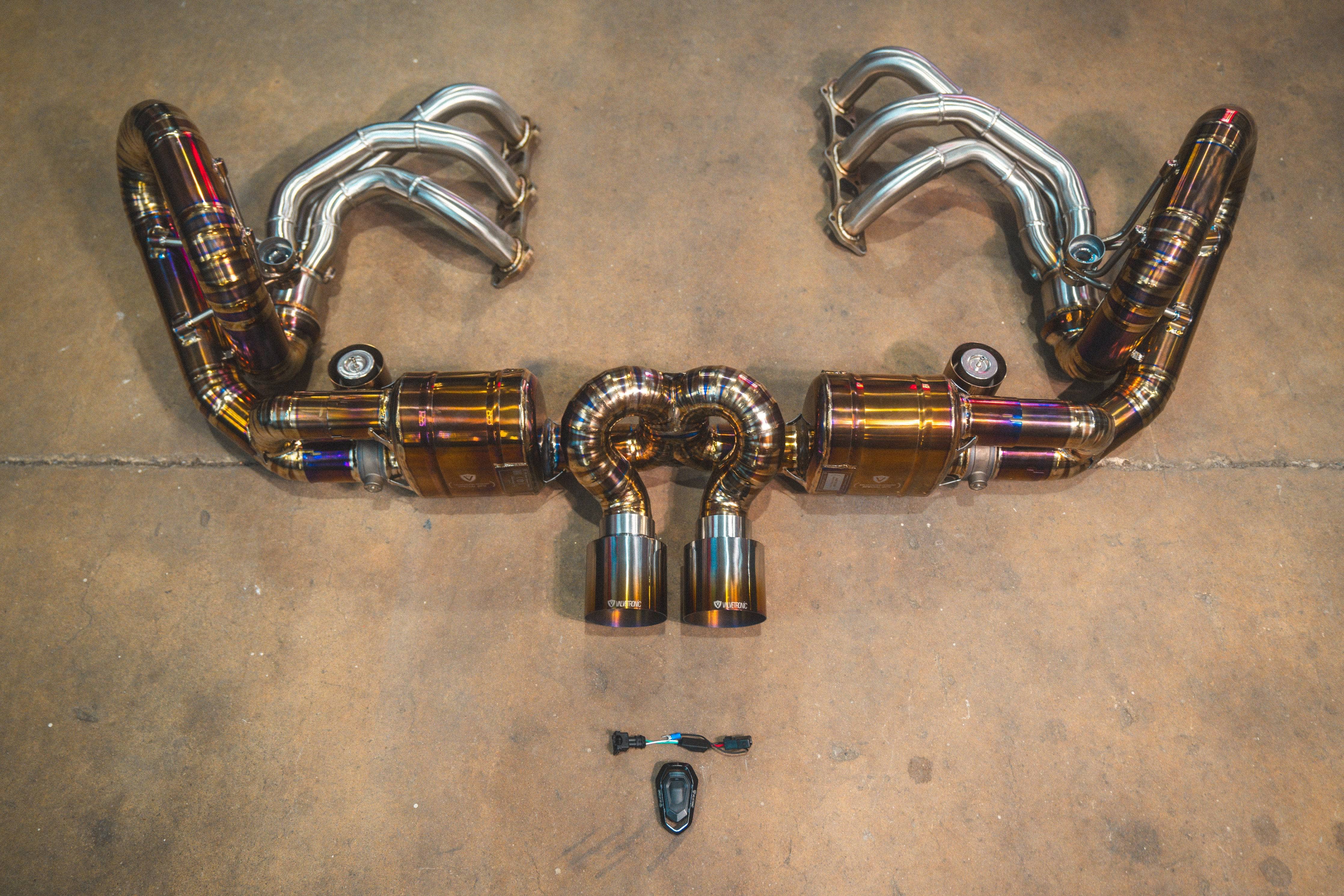 Kies-Motorsports Valvetronic Designs Valvetronic Valved Sport Exhaust System for Porsche GT3 991.1 / 991.2 '+ FREE FLOW RACE HEADERS / Titanium