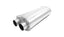 Kies-Motorsports Vibrant Vibrant Streetpower Oval Muffler 2.50in Dual Inlet/Outlet 18in Body Length