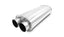 Kies-Motorsports Vibrant Vibrant Streetpower Oval Muffler 3.0in Dual Inlet/Outlet 18in Body Length