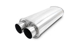 Kies-Motorsports Vibrant Vibrant Streetpower Oval Muffler 3.0in Dual Inlet/Outlet 18in Body Length