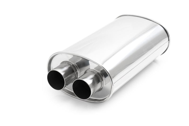 Kies-Motorsports Vibrant Vibrant Universal 2.5in Stainless Steel Dual In-Out Muffler Main image