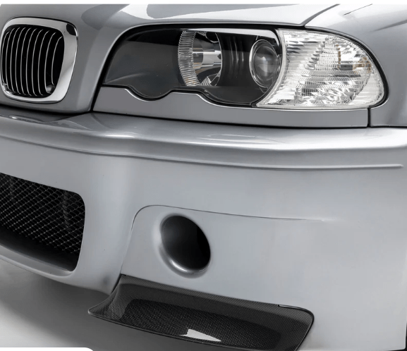 VORSTEINER BMW E46 M3 V-CSL Aero Front Bumper w/ 2 Piece Splitter Carbon Fiber PP 1x1 Glossy Secondary image