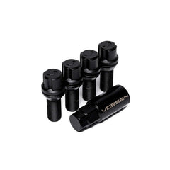 Kies-Motorsports Vossen Vossen 30mm Lock Bolt - 14x1.25 - 17mm Hex - Cone Seat - Black (Set of 4)