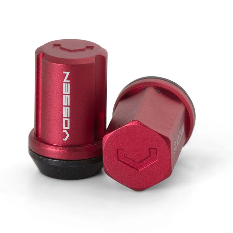 Kies-Motorsports Vossen Vossen 35mm Lock Nut - 14x1.5 - 19mm Hex - Cone Seat - Red (Set of 4) Main image