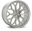 Kies-Motorsports Vossen Vossen HF-2 22X10.5 / 5X120 / ET38 / Deep / 72.56 - Silver Polished Wheel
