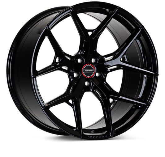 Kies-Motorsports Vossen Vossen HF-5 19x8.5 / 5x112 / ET42 / Deep Face / 66.5 - Gloss Black Wheel