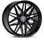 Kies-Motorsports Vossen Vossen HF-7 21x11.5 / 5x130 / ET50 / Deep Face / 71.6 - Gloss Black Wheel