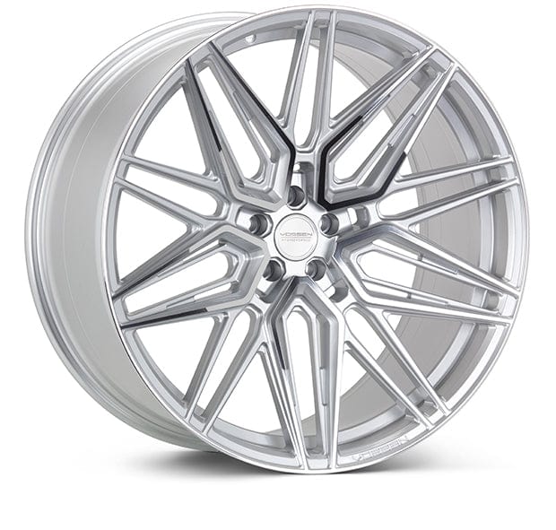 Kies-Motorsports Vossen Vossen HF-7 21X9.5 / 5X114.3 / ET35 / Deep Face / 64.1 - Silver Polished Wheel