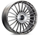 Kies-Motorsports Vossen Vossen HF-8 22x10.5 / 5x114.3 BP / ET32 / 73.1 CB / Deep - EMC Polished / Brushed Wheel