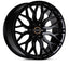 Kies-Motorsports Vossen Vossen HF6-1 24x10 / 6x139.7 / ET3 / Deep / 106.1 CB - Gloss Black Wheel