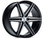 Kies-Motorsports Vossen Vossen HF6-2 20x9.5 / 6x135 / ET15 / Deep Face / 87.1 - Brushed Matte Black Wheel