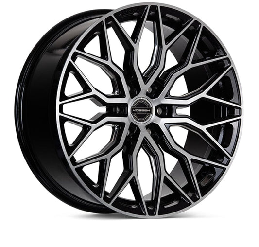Kies-Motorsports Vossen Vossen HF6-3 20x9.5 / 6x139.7 / ET15 / Deep Face / 106.1 - Brushed Gloss Black Wheel