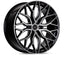 Kies-Motorsports Vossen Vossen HF6-3 22x9.5 / 6x135 / ET20 / Deep Face / 87.1 - Brushed Gloss Black Wheel