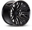 Kies-Motorsports Vossen Vossen HF6-5 22x12 / 6x139.7 / ET-44 / Ultra Deep Face / 106.1 - Tinted Gloss Black Wheel