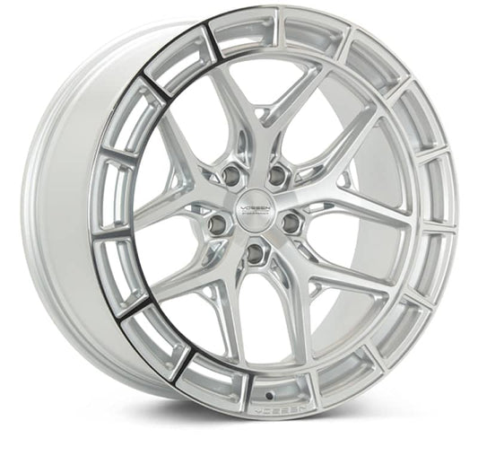 Kies-Motorsports Vossen Vossen HFX-1 22x9.5 - 5x112 - ET15 - Deep - 66.5 - Silver Polished Wheel