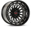 Kies-Motorsports Vossen Vossen LCX-03 22x12 - 8x180 - ET44 - Ultra Deep - 124.3 - Gloss Black Wheel