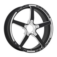 Kies-Motorsports Weld Weld Alumastar 1-Piece 18x6 / 5x120 BP / 2.7in. BS Polished Wheel - Non-Beadlock - Black