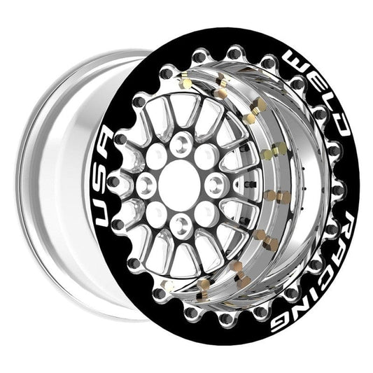 Kies-Motorsports Weld Weld Tuner Import 15x7 / 4x100mm BP / 5in. BS Black CTR Black Single Beadlock MT