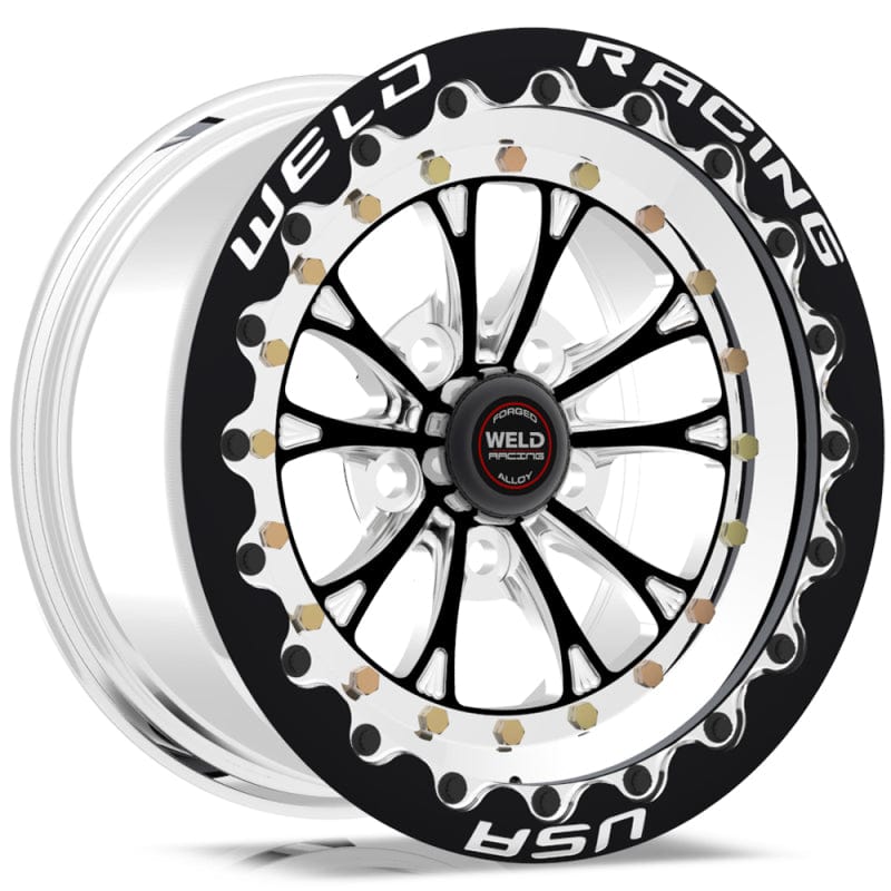 Kies-Motorsports Weld Weld Vitesse 15x10 / 5x115mm BP / 6.5in. BS Black Wheel - Black Single Beadlock MT