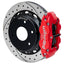 Kies-Motorsports Wilwood Wilwood 03-08 Audi A4 FNSL4R Rear Big Brake Kit 12.88in Drilled & Slotted Rotor - Red