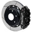 Kies-Motorsports Wilwood Wilwood 03-08 Audi A4 Forged Narrow Superlite 4R Rear Big Brake Kit 12.88in Slot Rotor - Black