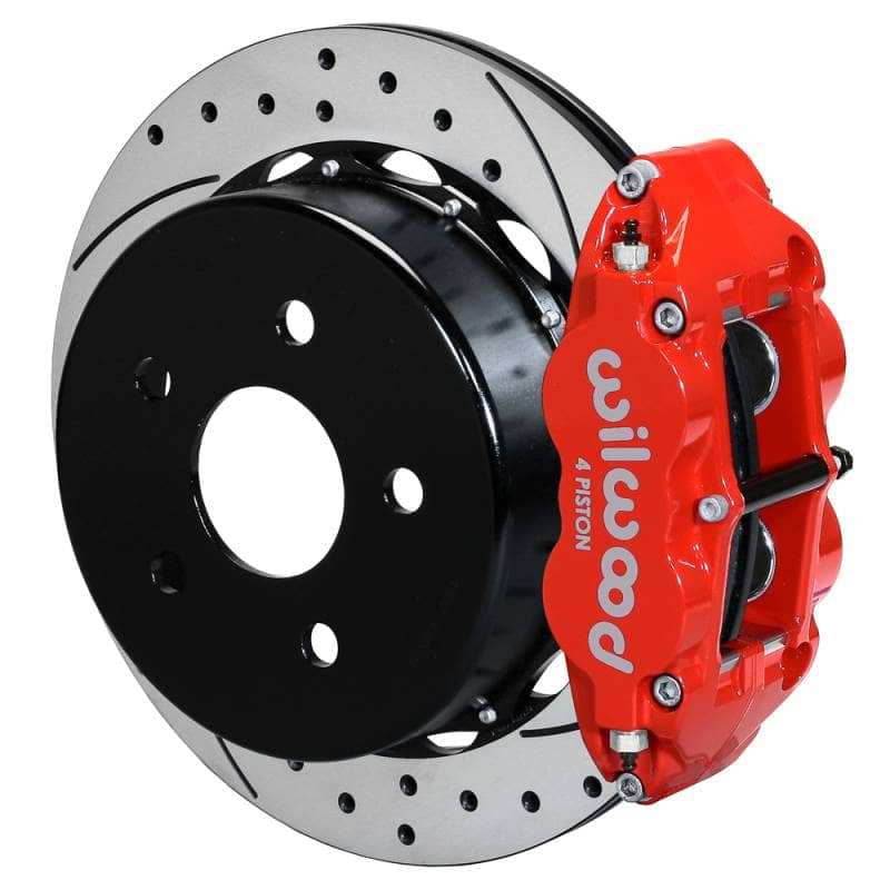 Kies-Motorsports Wilwood Wilwood 07-18 Jeep Wrangler Narrow Superlite 4R Rear Brake Kit SRP 13.50in Rotor w/Lines - Red